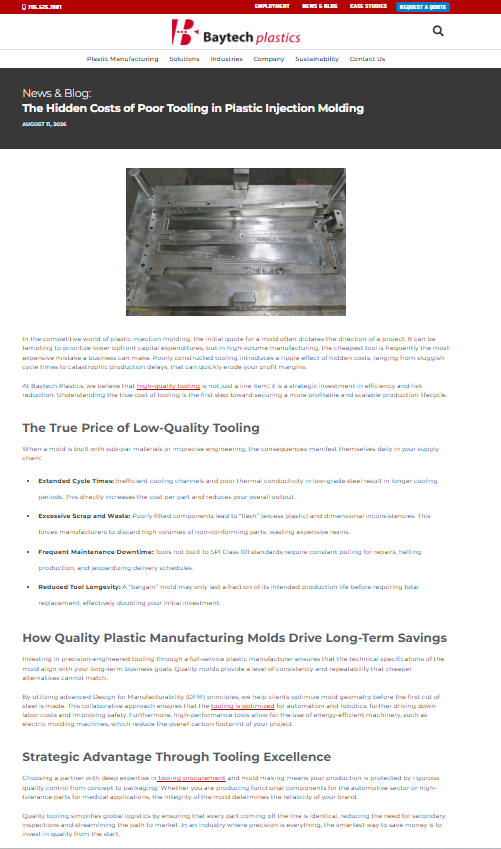 screenshot of Baytech Plastics