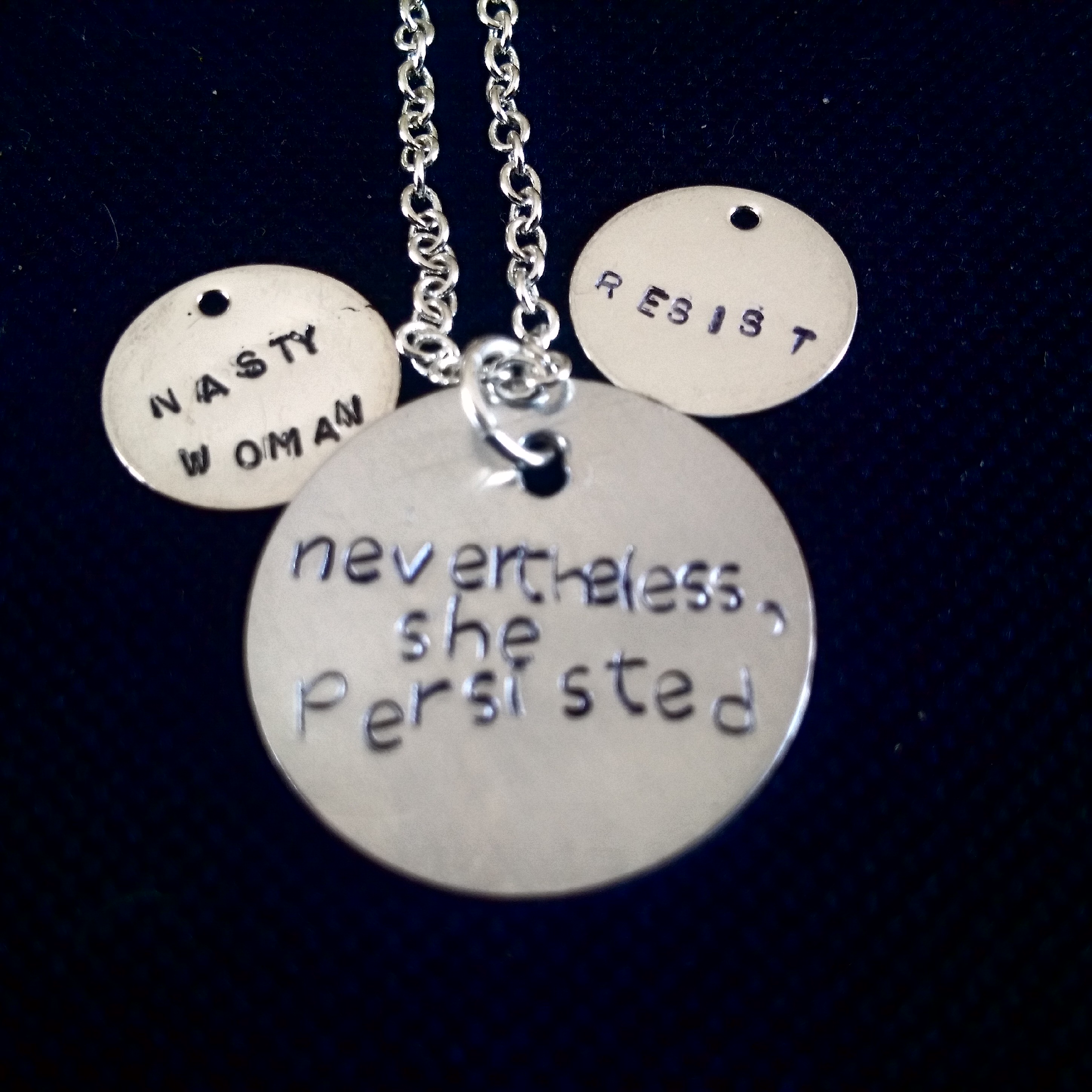 Resist Nevertheless She persisted Nasty Woman Pendants