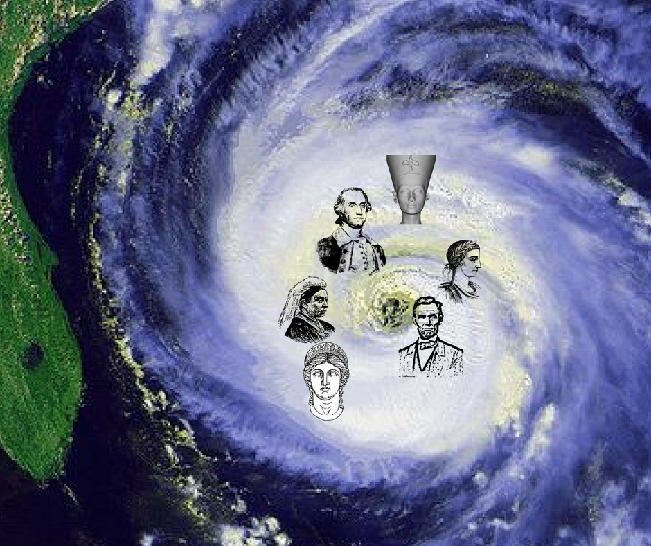 hurricane with figures from history in it